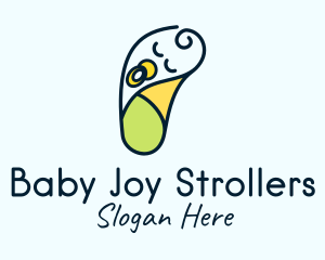 Sleeping Baby Swaddle logo design