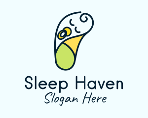 Sleeping Baby Swaddle logo design