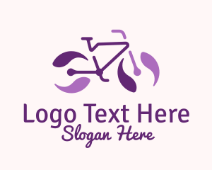 Cycling - Purple Bicycle Marble logo design