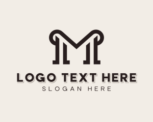 Legal Business Letter M logo