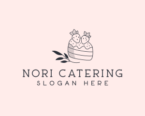 Strawberry Shortcake Dessert logo design