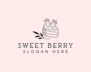 Strawberry Shortcake Dessert logo design