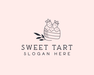 Strawberry Shortcake Dessert logo design