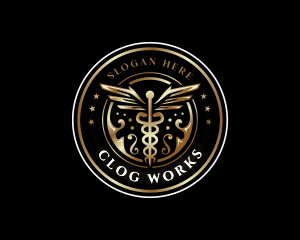 Caduceus Wings Wellness Logo