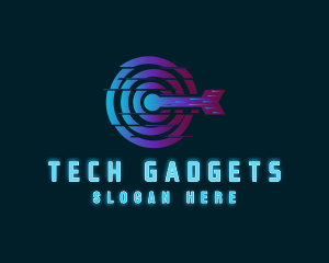 Glitch Arrow Target logo