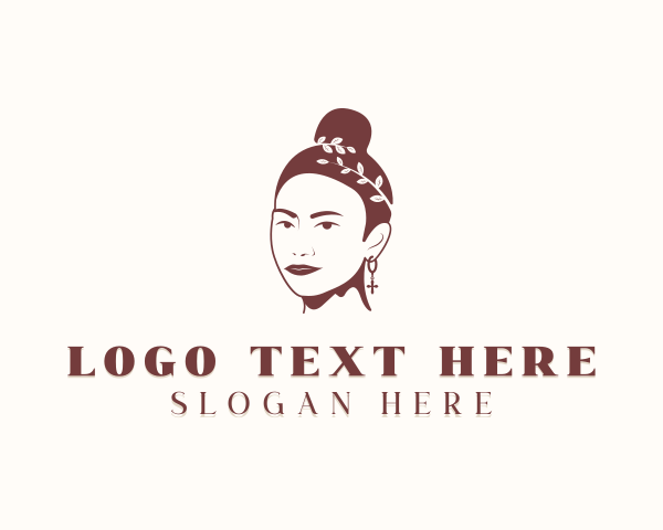 Hair Bun logo example 1