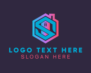 Hexagon Real Estate Letter S logo