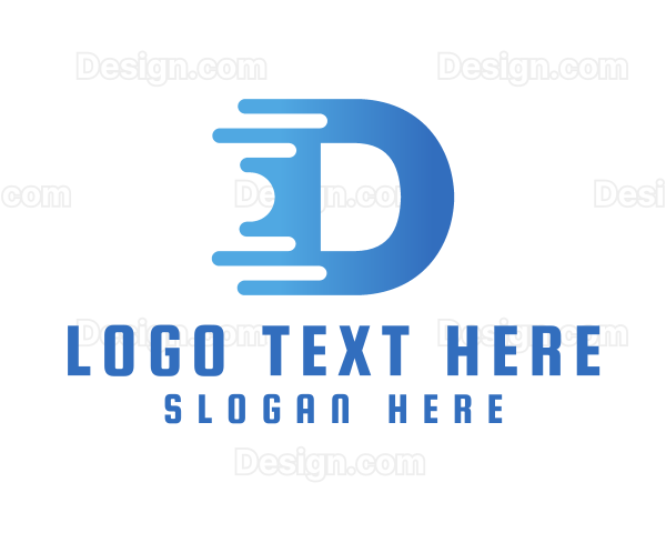 Fast Tech Letter D Logo