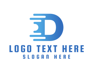 Fast Tech Letter D logo