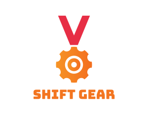 Mechanical Gear Medal  logo design