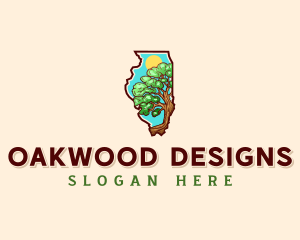 Oak Tree Illinois logo design