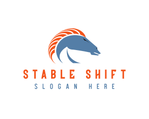 Spartan Horse Stallion logo design