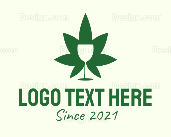 Cannabis Wine Glass Logo