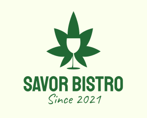 Cannabis Wine Glass  logo