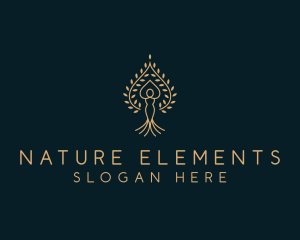 Natural Wellness Woman  logo design