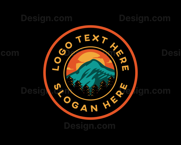 Mountain Hiking Adventure Logo