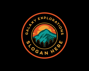 Mountain Hiking Adventure logo design