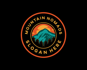 Mountain Hiking Adventure logo design