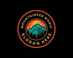 Mountain Hiking Adventure logo design