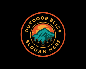 Mountain Hiking Adventure logo design