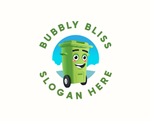 Trash Garbage Bin logo design