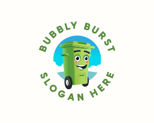 Trash Garbage Bin logo design