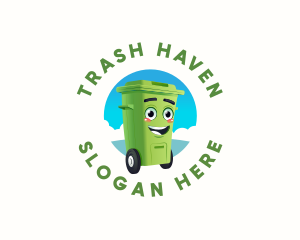 Trash Garbage Bin logo design