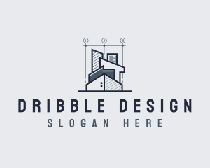 Architect Designer Blueprint logo design