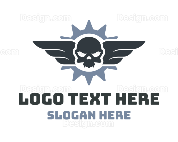 Skull Wings Biker Club Logo