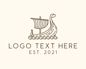 Norse Viking Ship logo