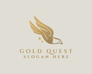 Gold Eagle Animal logo design