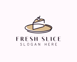 Cake Slice Dessert logo design