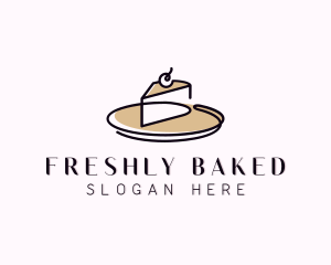 Cake Slice Dessert logo design