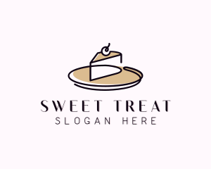 Cake Slice Dessert logo design