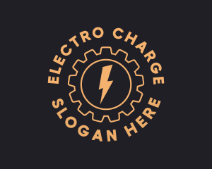 Gear Electricity Energy  logo design