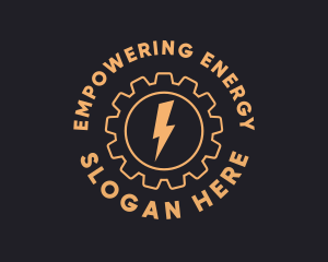 Gear Electricity Energy  logo design