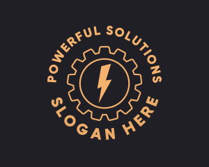 Gear Electricity Energy  logo design