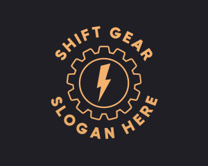 Gear Electricity Energy  logo design