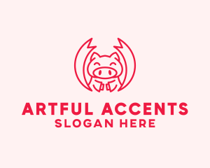 Pig Martial Arts logo design