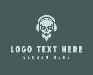 Skull Beard Musician logo