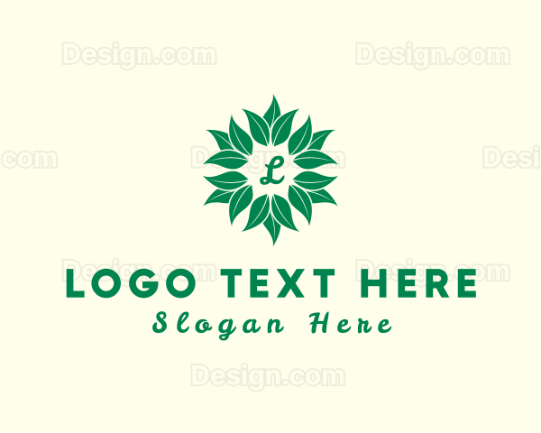 Leafy Plant Flower Logo