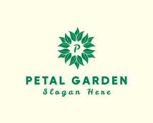 Leafy Plant Flower logo design