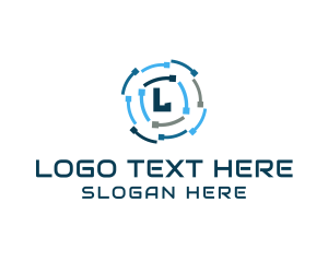 Colorful Digital Lettermark  logo