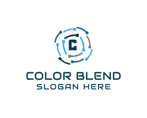 Colorful Digital Lettermark  logo design