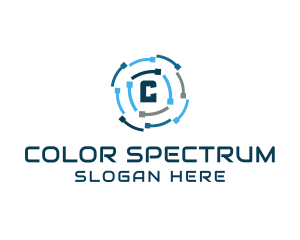 Colorful Digital Lettermark  logo design