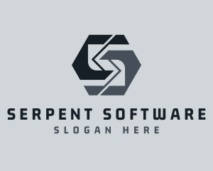 Tech Cyber Software Letter S logo design