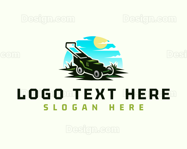 Lawn Mower Yard Logo