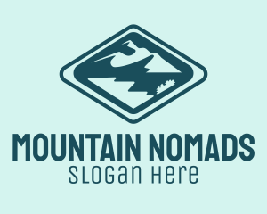 Vintage Mountain Peak logo design