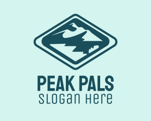 Vintage Mountain Peak logo design