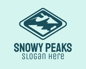 Vintage Mountain Peak logo design